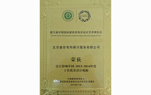 年度十佳优秀设机构